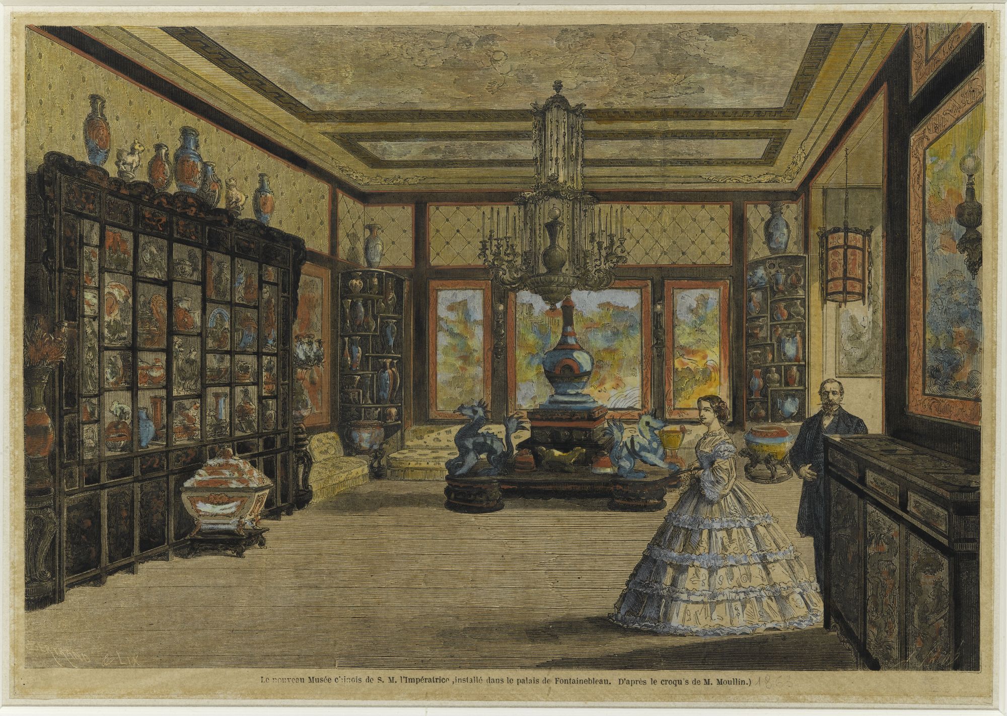 Le Nouveau Musée chinois de S. M. l'Impératrice, wood engraving, 1863